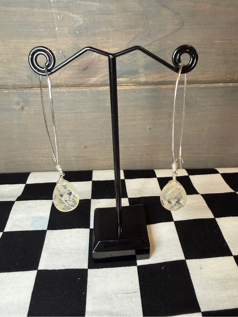 Crystal Teardrop Dangle Earrings